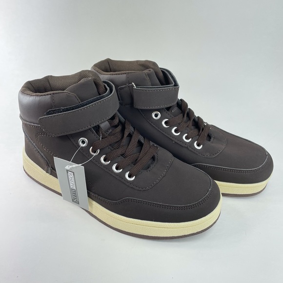 NEW Joseph Allen kids hi-top brown shoes sneakers - Picture 2 of 7